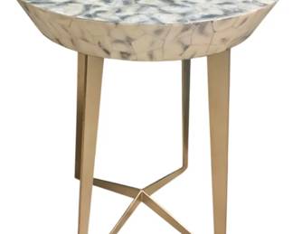 2587 - Chelsea House Gray Tortoise Side Table 26 x 20
