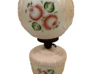 1348 - Vintage Painted Gone with the Wind Lamp 23" used as-is electric/electronic/mechanical item - no guarantee all components, untested
