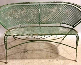 9193 - John Salterini Metal Outdoor Settee 30 x 55 x 26
