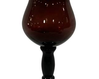 838 - Amethyst Pedestal Vase 11"
