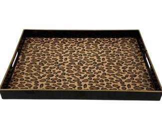 1524 - Leopard Motif Serving Tray 1.75 x 19 x 14
