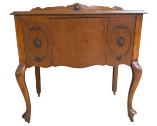 2493 - Vintage Queen Anne Server w/ Backsplash 36 x 34 x 18
