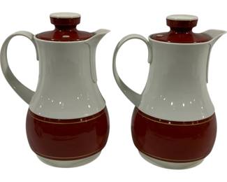 492 - 2 Thermos #570 Coffee Butler Thermal Carafes 11" tall
