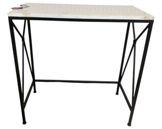 2453 - Metal & Marble Table 25 x 24 x 12
