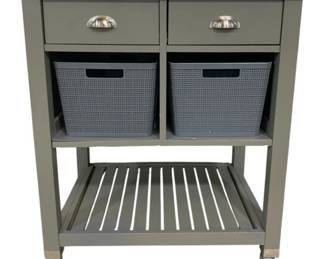 2388 - Powell Stainless Top Kitchen Cart 36 x 30 x 22
