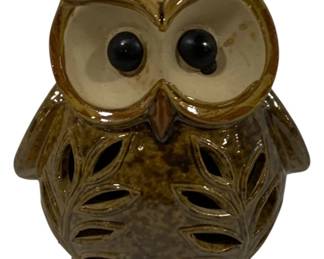 483 - Ceramic Owl Light - 7" tall used as-is electric/electronic/mechanical item - no guarantee all components, untested
