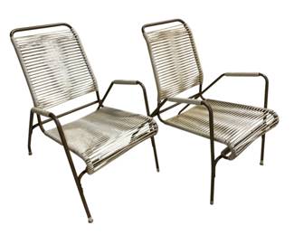 825x - Vintage Pair Ames Aire Arm Chairs 34 x 23 x 33
