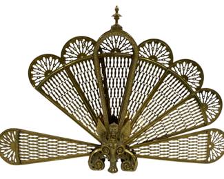 1213 - Brass Expandable Fire Fan 39 x 26 x 4
