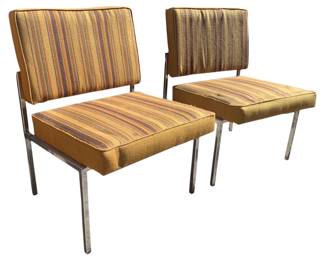 3310 - Pair Mid-Century Chrome Leg Chairs