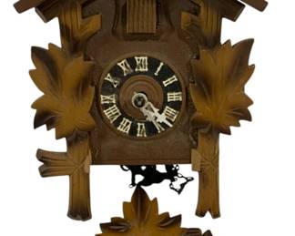 1212 - Vintage Cuckoo Clock as is, 8 x 9 x 5 used as-is electric/electronic/mechanical item - no guarantee all components, untested
