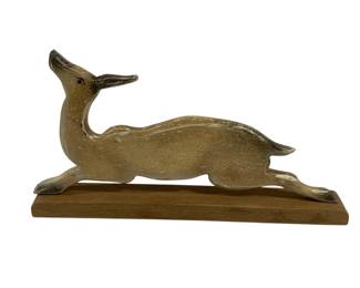 209 - Wood Deer Figure 10 x 18 x 3
