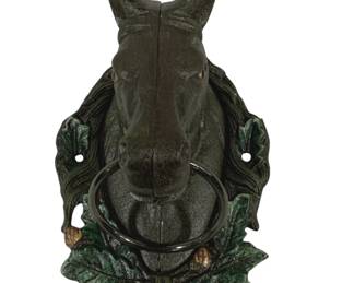 322x - Cast Iron Horse Head w/ Ring 12 x 8
