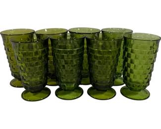 504 - 8 Whitehall Green Iced Tea Glasses 6"
