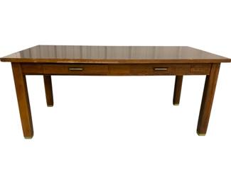 2034 - 2 Drawer Vintage Desk 30 x 72 x 36 chips to veneer
