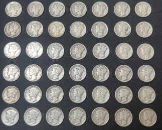 717 1944 Mercury Dimes