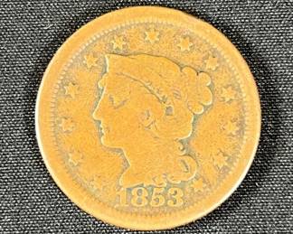 005 743 1853 Liberty Head Large Cent