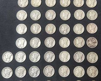 719 1940 41 Mercury Dimes