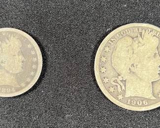 747 Barber Quarter Half Dollar