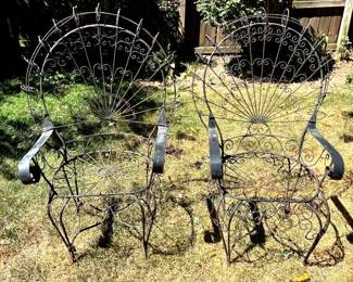 810 2 Metal Chairs