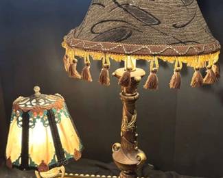 218 Fancy Lamps and Tray