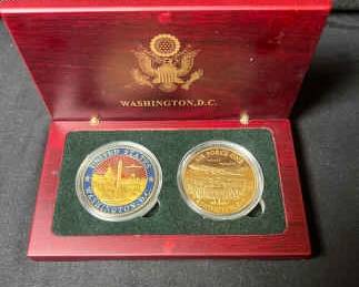 734 US Capitol And Air Force 1 Coins