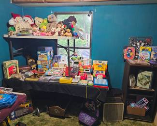 Puzzles,  games, stuffed animals 