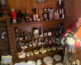 More beautiful collectible items, Pyrex dishes, and a set of exquisite China