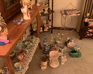 Lady head vases, finger vases, so many different varieties and delicate items