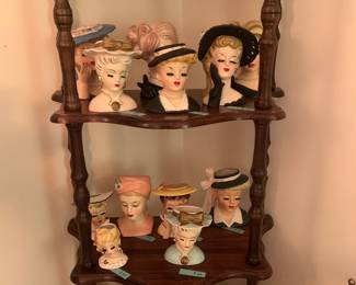 Lady head vases