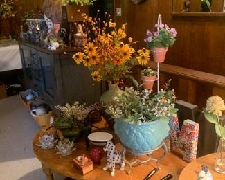 Oak coffee table with two side tables selling is a set. See all the beautiful items.