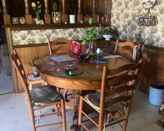 Oak table and chairs
