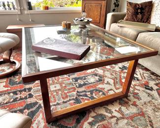 Sleek Square Glass Top Coffee Table