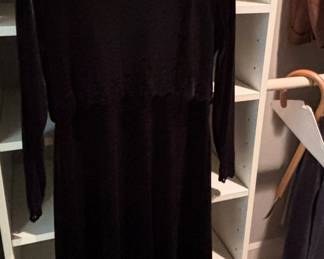 Black Velvet Long Sleeve Dress