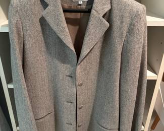 L.L. Bean Grey Herringbone Blazer – Size 12