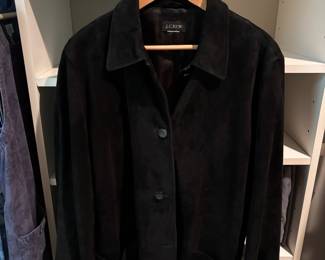 J.Crew Black Suede Button Up Jacket