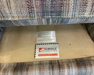 Pair of Norwalk Furniture Textured Upholstered Arm Chairs
