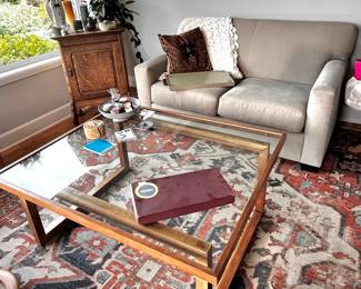 Sleek Square Glass Top Coffee Table