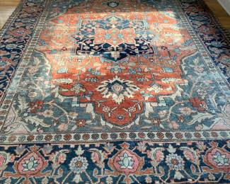 Persian Style Orange & Multicolor Area Rug – 9' x 12'