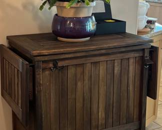 Rustic Wooden Ice Box Cabinet