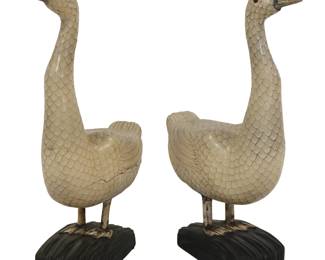 Lot 370 Chinese Lacquered Geese
