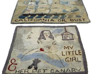 Lot 419 Two Antique American Hooked Rug