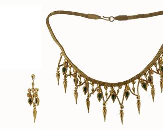 Lot 592 Greek 22kt Gold and Emerald