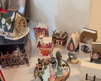 Lighted Christmas decor and Holiday Village collection