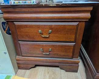 Bedside table - part of a set with armoire and larger set of drawers