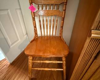 Oak pressed back chair