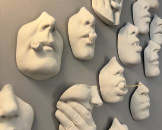 Collection of 15 “Lips” sculptures by Marc Sijan, each is signed.  These are in New condition as we unwraped each one from their original packaging and will be sold as a Collection 