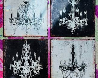 Four metal wall plaques, each sold separately 