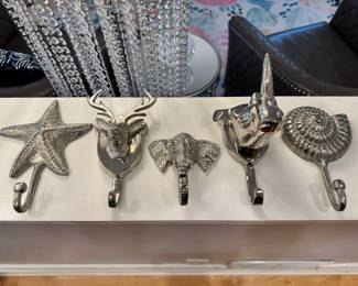 Fun cast aluminum figural hooks