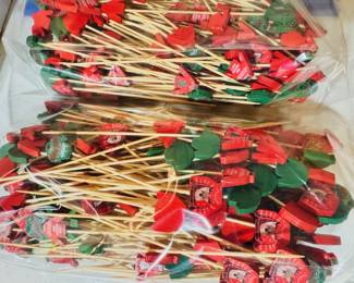 Fun wood Christmas sweater drink/appetizer pics