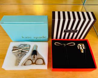 New In Box Kate Spade and Henri Bendel bar sets